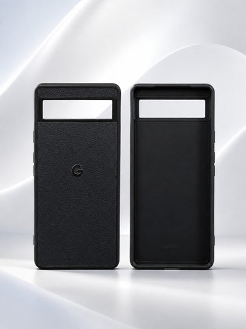 Luxury Genuine Leather Case for Google Pixel 6a with Logo