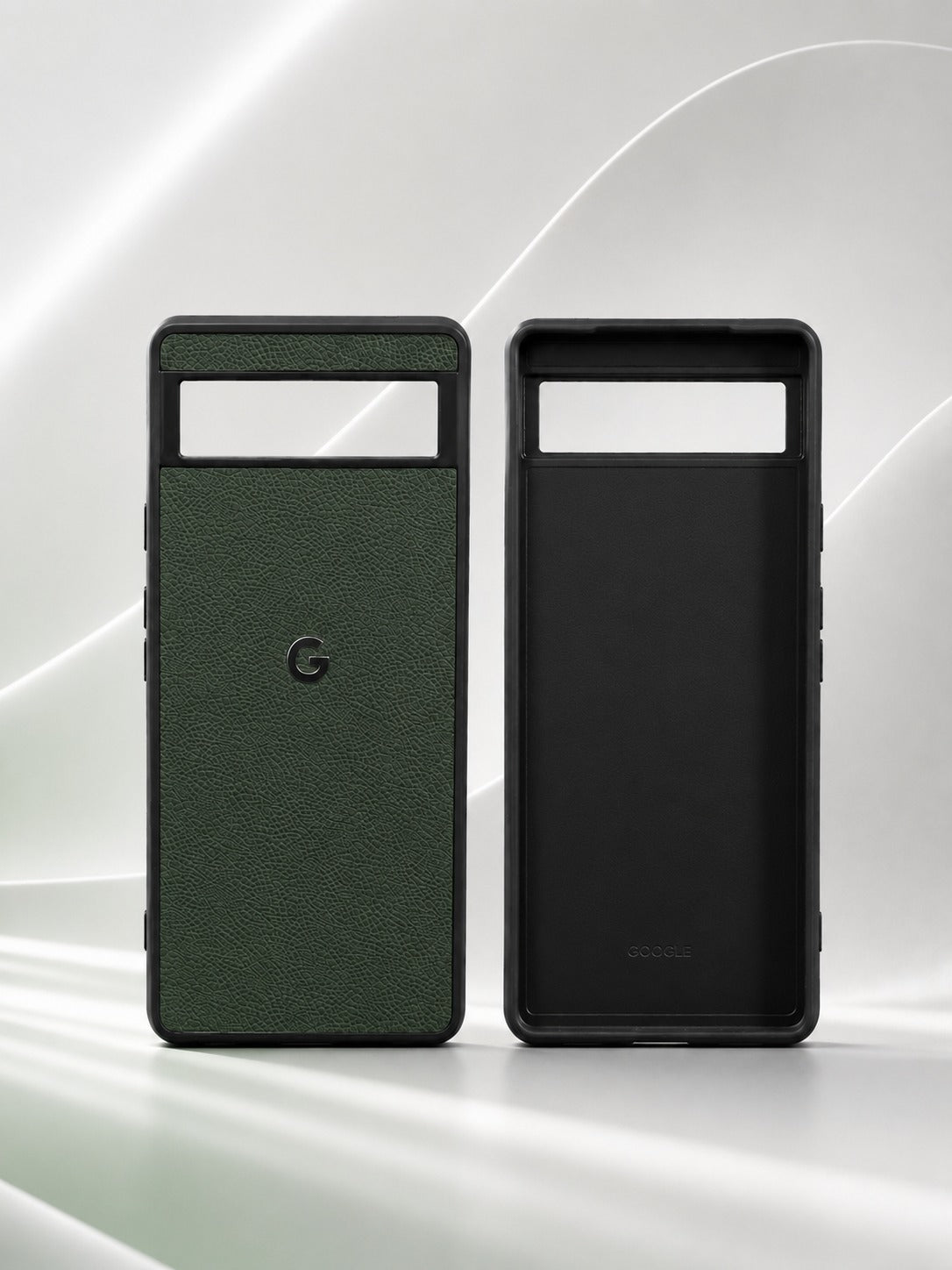 Luxury Genuine Leather Case for Google Pixel 6a with Logo