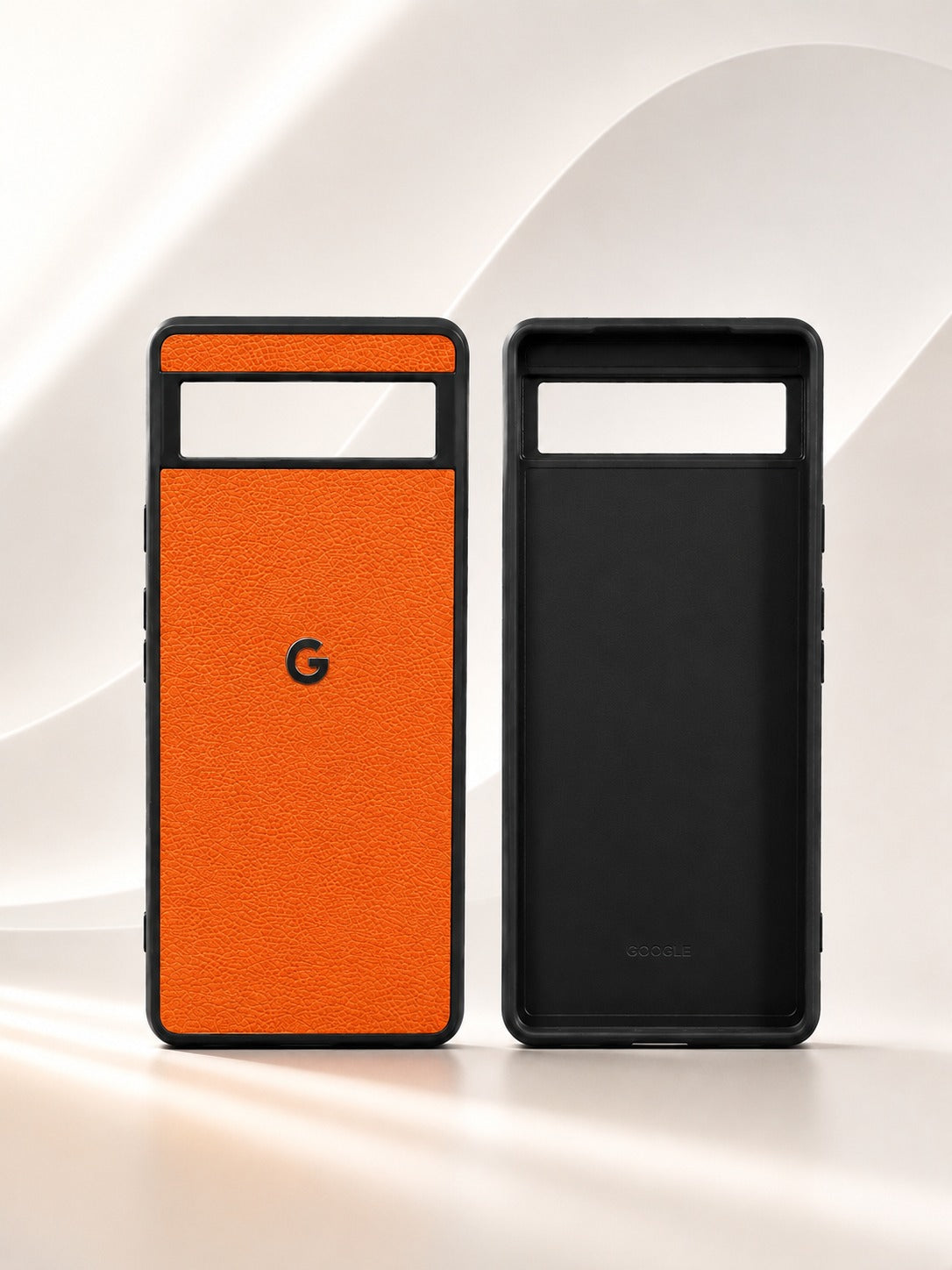 Luxury Genuine Leather Case for Google Pixel 6a with Logo