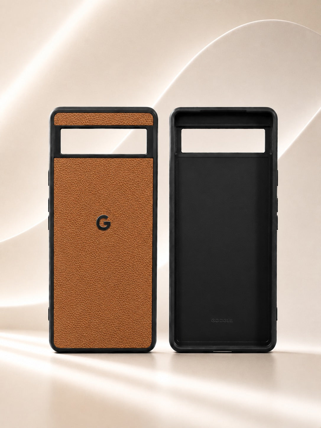 Luxury Genuine Leather Case for Google Pixel 6a with Logo