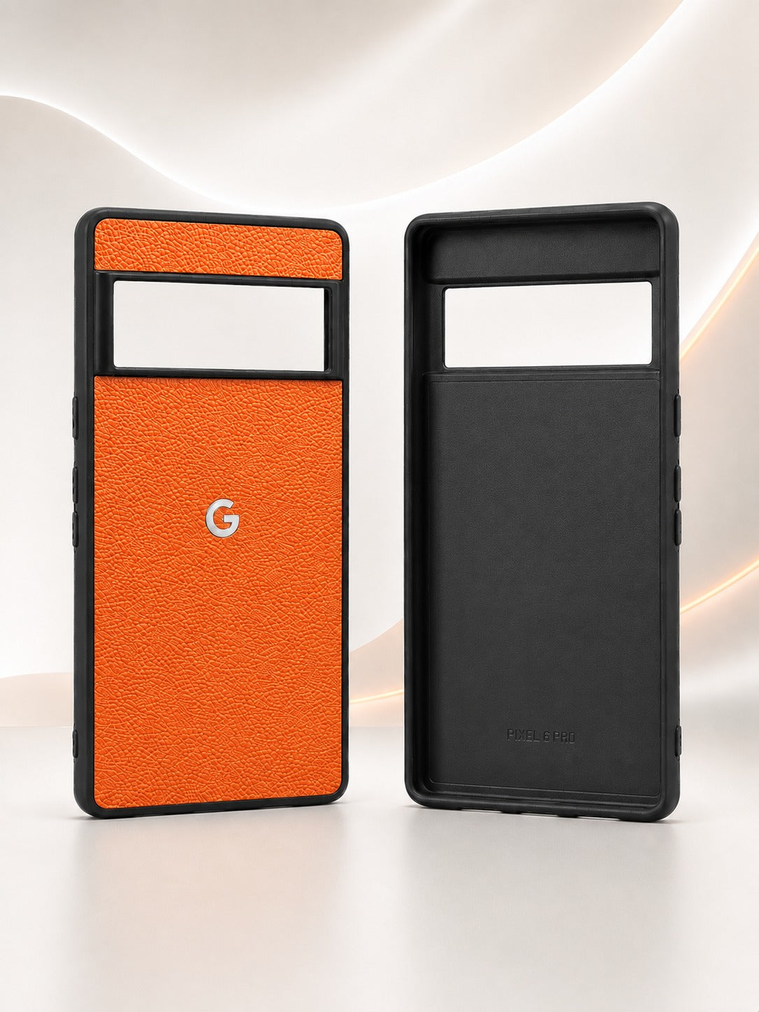 Luxury Genuine Leather Case for Google Pixel 6 Pro with Logo