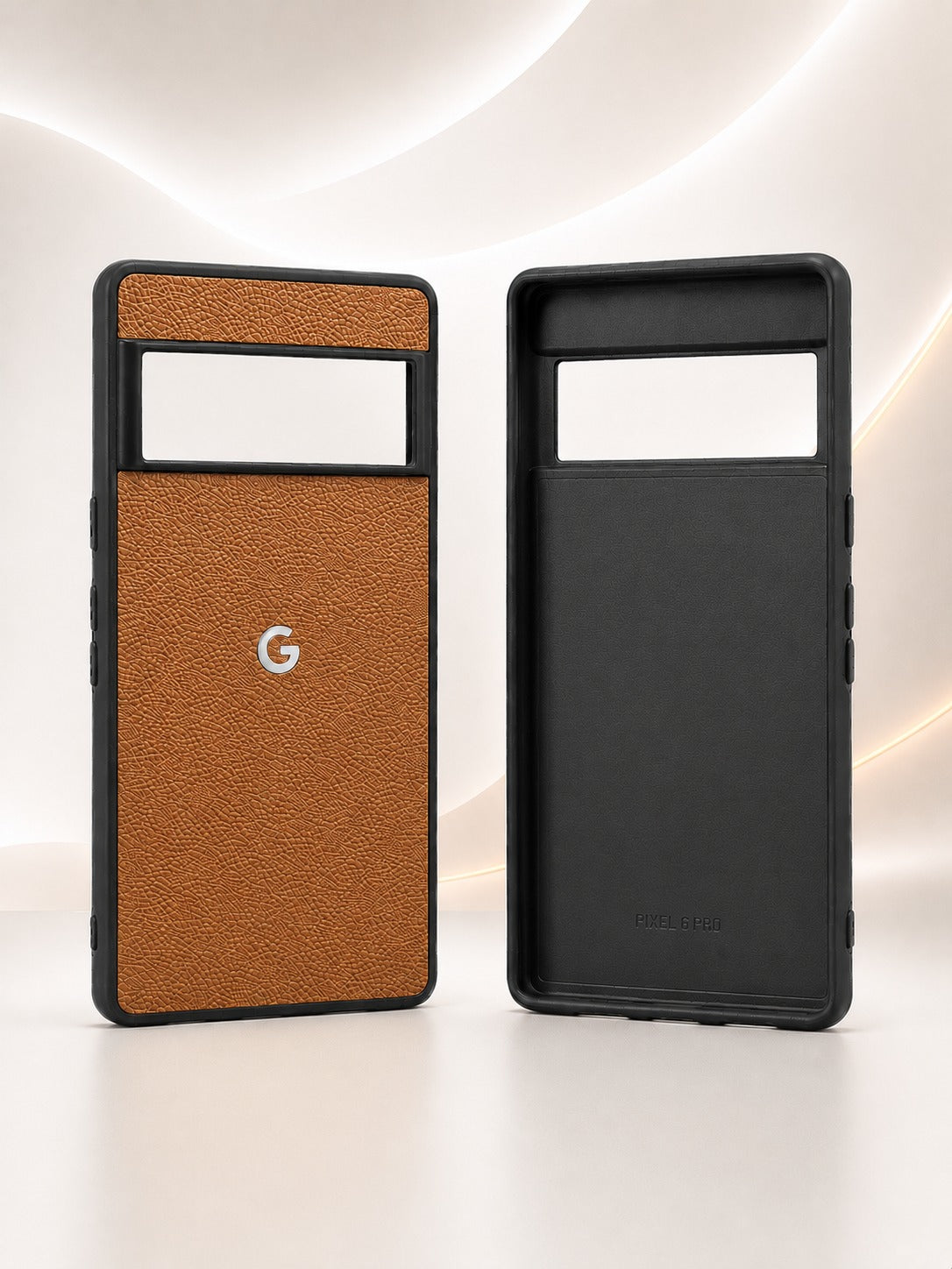 Luxury Genuine Leather Case for Google Pixel 6 Pro with Logo