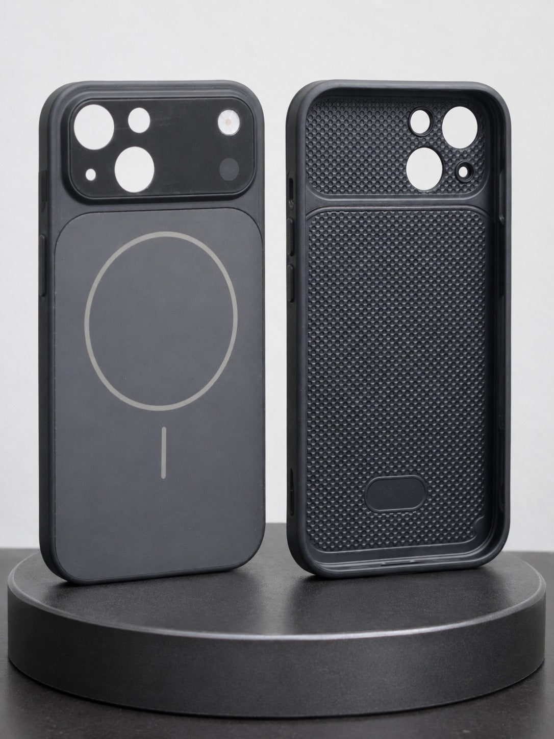 AG Matte Glass Case for iPhone 15 – Frosted Anti-Fingerprint Back Cover with Lens Protector