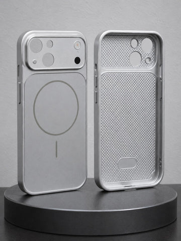 AG Matte Glass Case for iPhone 15 – Frosted Anti-Fingerprint Back Cover with Lens Protector