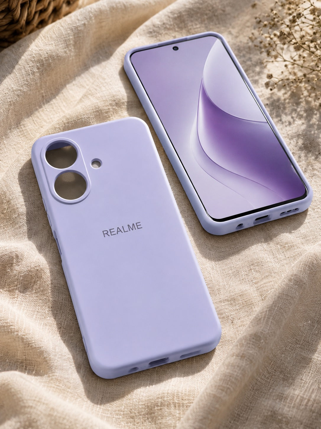 Realme Note 60 Cover – Soft Flexible Liquid Silicone Rubber Back Case